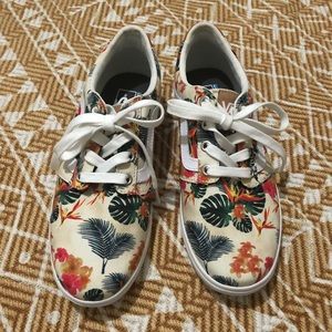 Tropical Floral Print Vans • Women’s 7.5